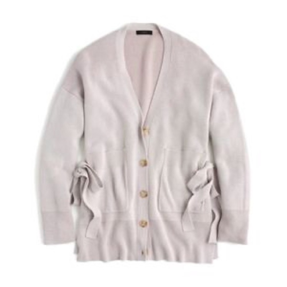 J.Crew oversized slouchly side tie cardigan smoky lilac Small